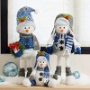 CWC 3-Piece Plush Holiday Snowman Family in Blue - 2 of 2