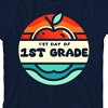 1st day of 1st Grade on Navy Short Sleeve Youth T-Shirt - 2 of 3