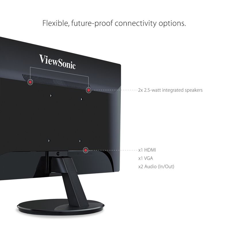 ViewSonic VA2459-SMH 24 Inch IPS 1080p 100 Hz LED Monitor with HDMI and VGA Inputs, 4 of 7