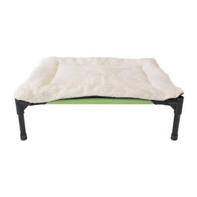 Small White Microfleece Topper for Elevated Dog Cot