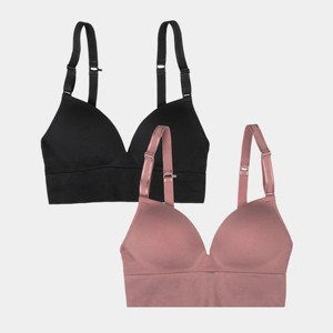 A Fresh Collection Confidence Boost Seamless Push Up Bra 2 Pack - 1 of 4