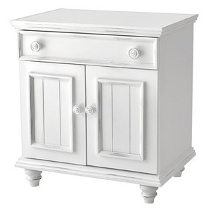 John Boyd Designs Notting Hill Collection 1 Drawer 2 Door Nightstand - Bright White