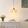 Jorie 11" Pendant - PND4151 - Amber/Nickel - Safavieh - 4 of 4
