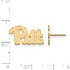 Black Bow Jewelry 10k Yellow Gold Pittsburgh Panthers NCAA Post Earrings - 2 of 3
