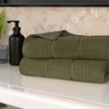 Zero Twist Cotton Waffle Honeycomb Medium Weight Bath Sheet Set of 2 by Blue Nile Mills - 2 of 4