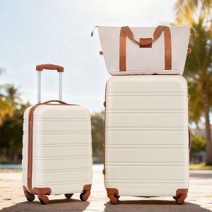 Okak 2PCS Hardshell Luggage Sets and Bag, Lightweight Luggage Sets with TSA Lock, Carry On Suitcase for Traval Use, 20/28IN - 1 of 4