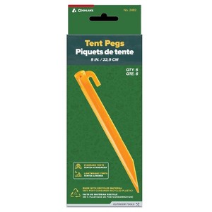 Coghlans Yellow Tent Pegs 9.00 in. H 6 pk - 1 of 1