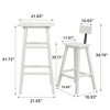 DSVIMOY Counter and Bar Stool Stylish Detachable Back for Energetic Living Areas, White, 16.5"*19.7"*29.1" - 3 of 4