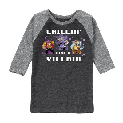 Boys' - Teenage Mutant Ninja Turtles - Chillin Like A Villain Raglan Graphic T-Shirt
