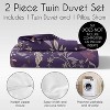 Sweet Jojo Designs Girl Twin Duvet Cover and Sham Set Boho Floral Wildflower Purple and Teal 3pc - 4 of 4