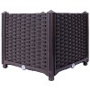 Grungis Square Planters for Outdoor Plants,Deep Raised Plastic Planter Boxes with Self-Watering Design for Vegetables Flowers Herbs - 4 of 4