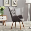 NicBex Silky Velvet Accent Chair,Upholstered Living Room Chairs with High Tufted Button Backrest,Cozy Armchair,Accent Chairs for Living Room - 4 of 4