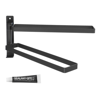 Unique Bargains Aluminum Alloy Space Saving Wall Mounted Swivel Towel Holder