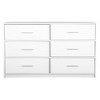 Akoasm 6-Drawer Dresser with Large Fabric Drawers For Living Room, Hallway & Entryway-White - 3 of 4