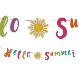Fun Express 7 ft. Hello Summer Ready-to-Hang Cardstock Banner : Target