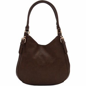 Paaaawaters Lightweight 3 Compartment Faux Leather Medium Hobo Bag - 1 of 4
