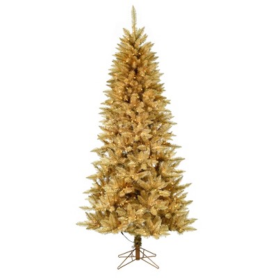 Vickerman Gold Fir Artificial Christmas Tree PreLit