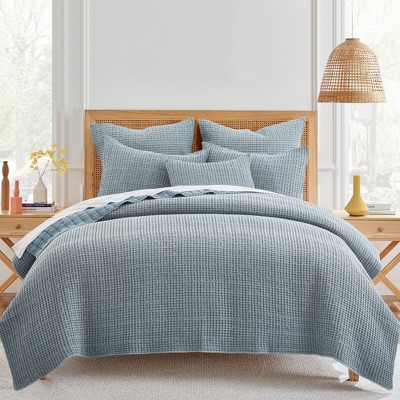 Mills Waffle Chambray Twin Quilt Set - Levtex Home : Target