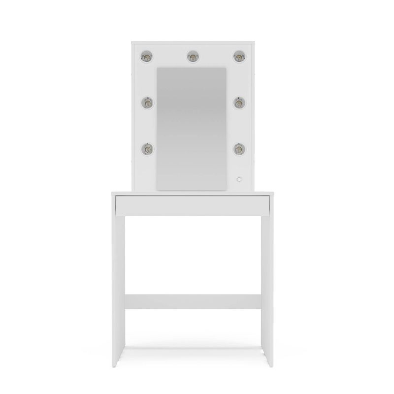 Emma Vanity Table with Lighted Mirror White - Polifurniture, 1 of 11