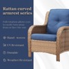 Gymojoy Outdoor Patio Chair Table with Ottoman High Back Club Chair - 3 of 4