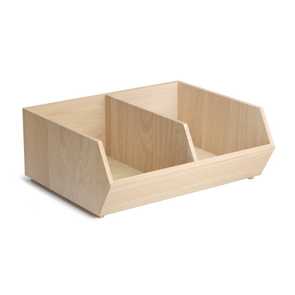 U Brands x RiOrganize Wood Stackable Bins