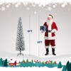 Slim Snow Flocked Christmas Tree - 170 Warm White Lights & 332 Snow Tips, Metal Stand for Christmas Decoration, Home, Office - 2 of 4