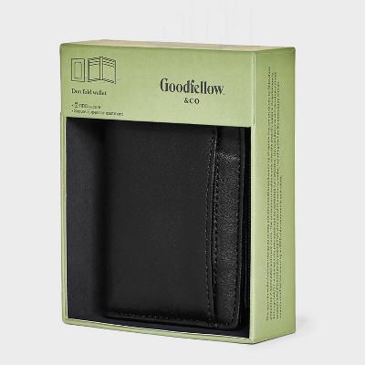 Men&#39;s RFID Magnetic Duo Fold with Zip Wallet - Goodfellow &#38; Co&#8482; Black