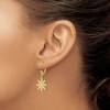 Black Bow Jewelry 14k Yellow Gold Snowflake Leverback Earrings - 3 of 4
