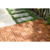 Bliss Outdoors Hardwood 12-Slat Interlocking Wood Deck Tiles, Natural, Set of 30 - 2 of 4