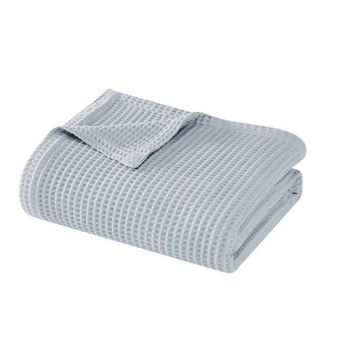 Cannon Full/Queen Heritage Cotton Waffle Blanket Gray: Year-Round Comfort, Machine Washable, All Ages - image 1 of 2