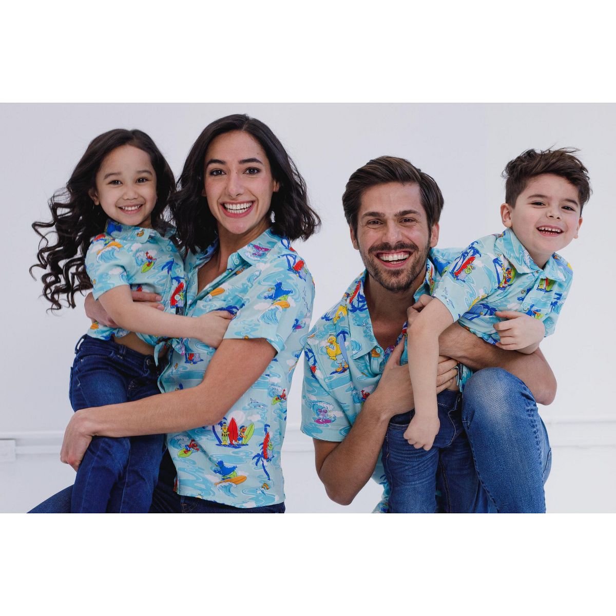 Sesame Street Matching Family Hawaiian Button Down Dress Shirt Toddler - thumbnail 4