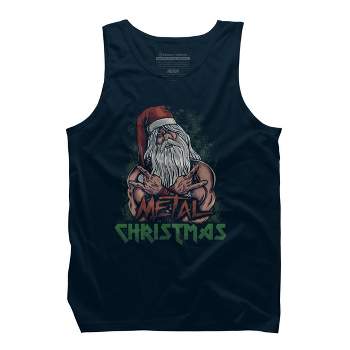 Men's Design By Humans Metal Christmas By cabooth Tank Top