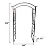 Elegance Garden Arch – Decorative Black Steel Outdoor Garden Archway (82" H × 46" W × 17.75" D) - 2 of 4