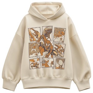 Women's - Spider-Man - Neutrals Oversized Fleece Hoodie Sweatshirt : Target