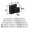 Amerock Blackrock Square Cabinet or Furniture Knob - 4 of 4