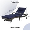 TiramisuBest 2-Piece Outdoor Wicker Long Reclining Lounge Chair Set, 150° Adjustable Recliner for Beach/Poolside/Garden (Light Gray) - 4 of 4