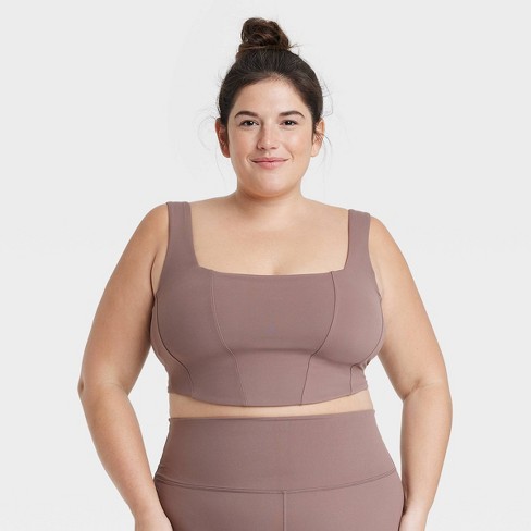 Women's Everyday Soft Medium Support Corset Bra - All In Motion™ Brown 2x :  Target