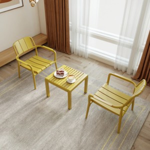 3 Piece Patio Table and Chairs Sets, Indoor Outdoor Conversation Furniture Set,Small Space Patio Table Set for Balcony or Courtyard-The Pop Home - 1 of 4