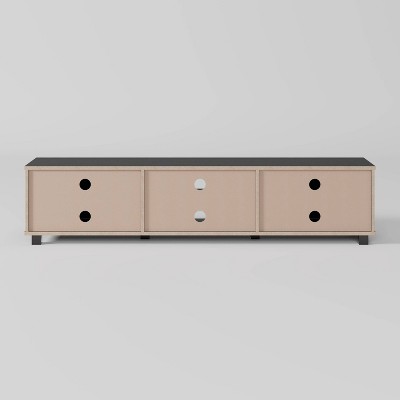 Hollywood Black MDF TV Stand with Cabinet and Shelves