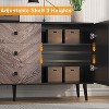 Modern Storage Free Standing Accent Cabinet, Buffet Cabinet with Drawers & Doors, Wood Finish Sideboard Buffet with Storage for Dining Room - 3 of 4
