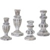 Farmhouse White-Wash Candle Holder Set of 4 – 7.5" Tall Assorted by Melrose - 2 of 3
