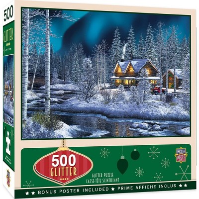 MasterPieces Inc Northern Lights 500 Piece Glitter Jigsaw Puzzle