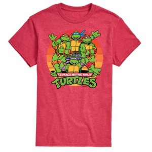 Men's - Teenage Mutant Ninja Turtles - Retro Sunset Circle Short Sleeve Graphic T-Shirt - 1 of 4