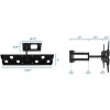 Mount-It! Full Motion Corner TV Wall Mount | Low-Profile Slim Articulating Design For 50, 55, 60, 65, 70, 75 and 80 Inch TVs | 175 Lbs. Capacity - 2 of 4