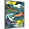 Amanti Art Three Crocodiles by Uma Gokhale Framed Canvas Wall Art - 2 of 4