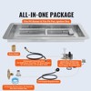 VEVOR 24 x 8 inch Drop-in Fire Pit Pan, Rectangular Stainless Steel Fire Pit Burner Kit, Propane Gas Fire Pan 120,000 BTU with H-Burner, Silver - 3 of 4