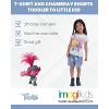 DreamWorks Trolls Poppy Viva Girls T-Shirt and Chambray Shorts Outfit Set Toddler - 3 of 4