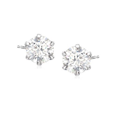 Ross-Simons 2.00 ct. t.w. Moissanite Stud Earrings in Sterling Silver