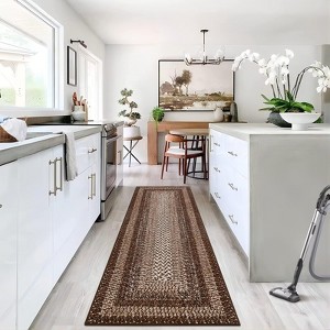 Braided Area Rug with Non-Slip Backing, Modern Accent Carpet for Bedroom, Living Room, Dining Room & Hallway, Foldable Low Pile Throw Rug - 1 of 4
