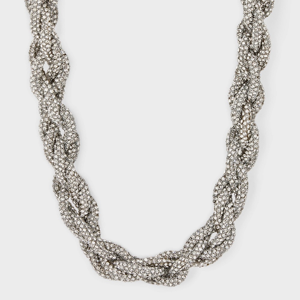 Twisted Pave Necklace - A New Day Silver